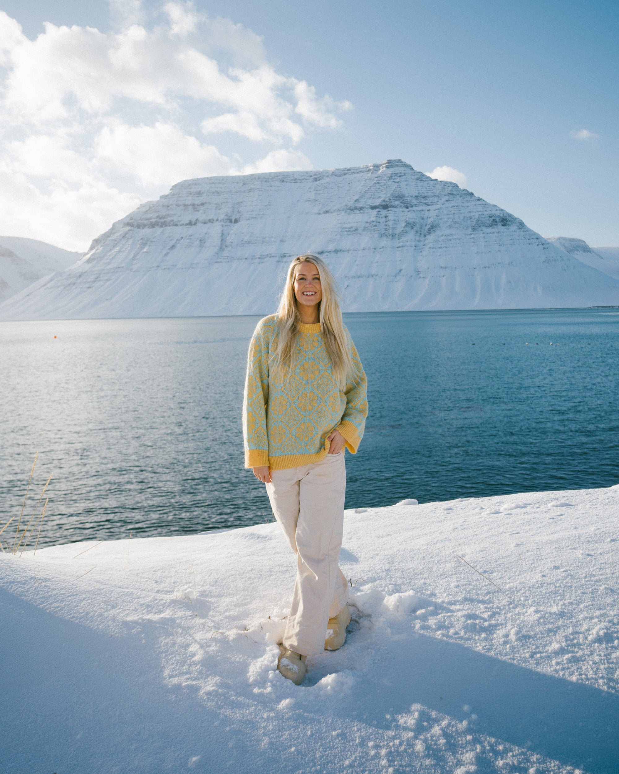 Saga Sweater Yellow & Teal