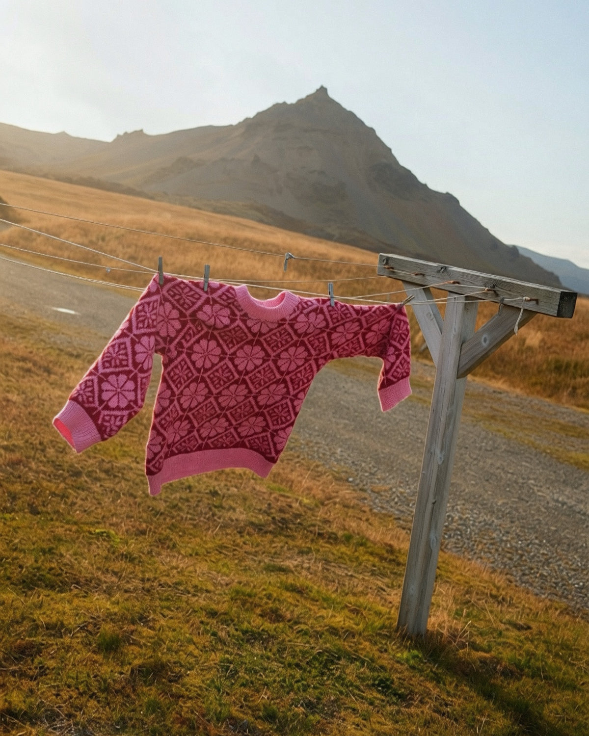 Saga Sweater Red & Pink