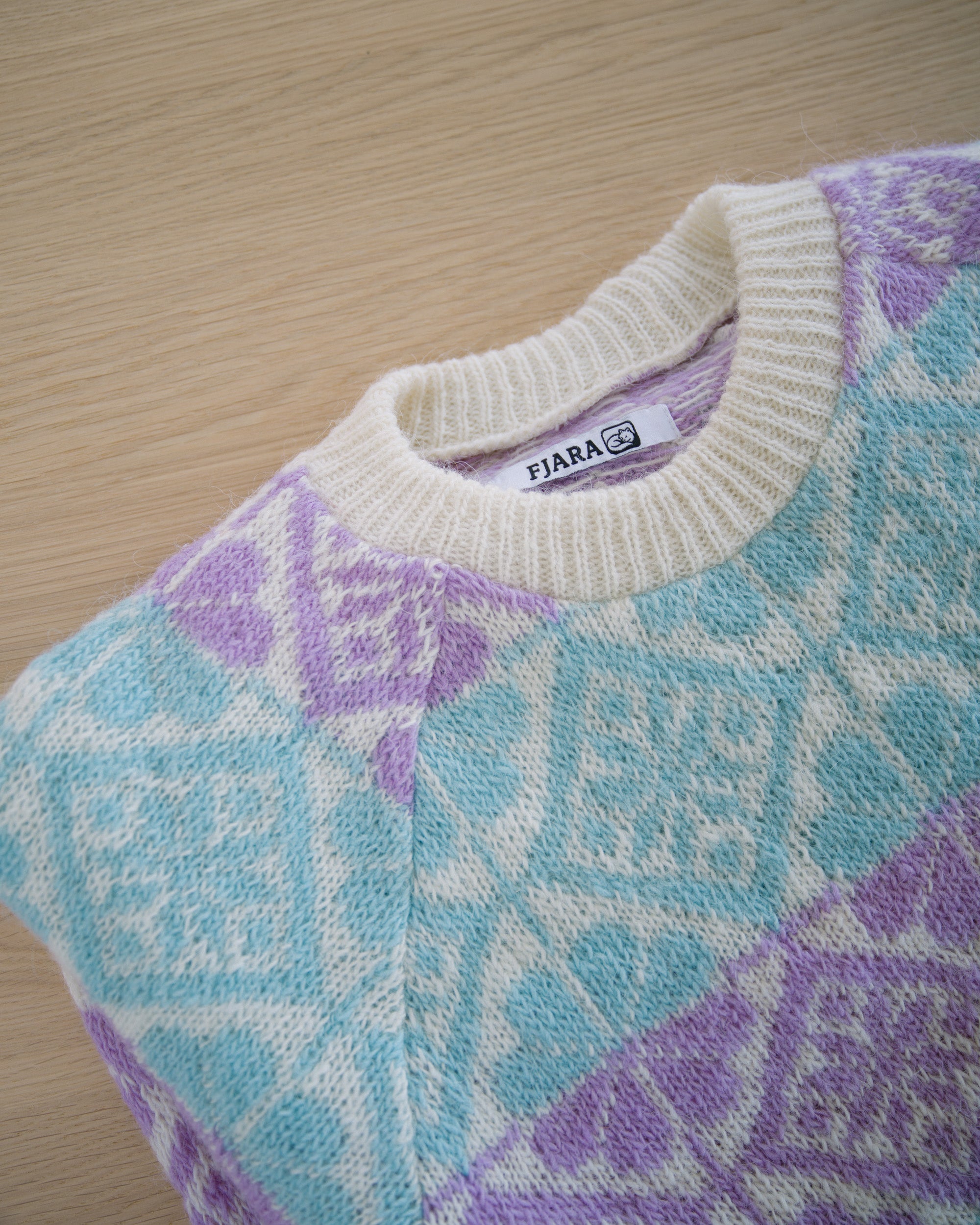 Saga Sweater Teal & Purple