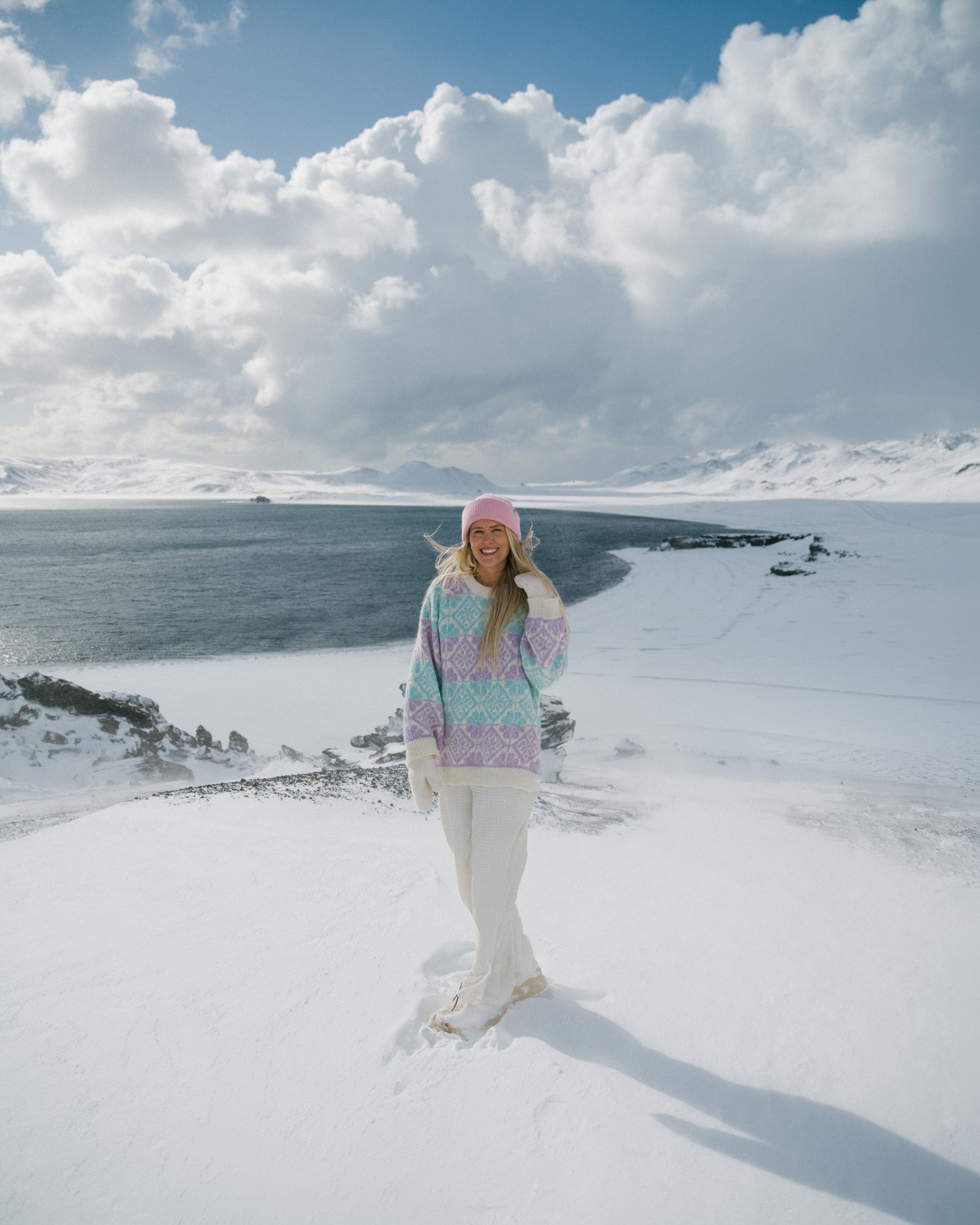 Saga Sweater Teal & Purple